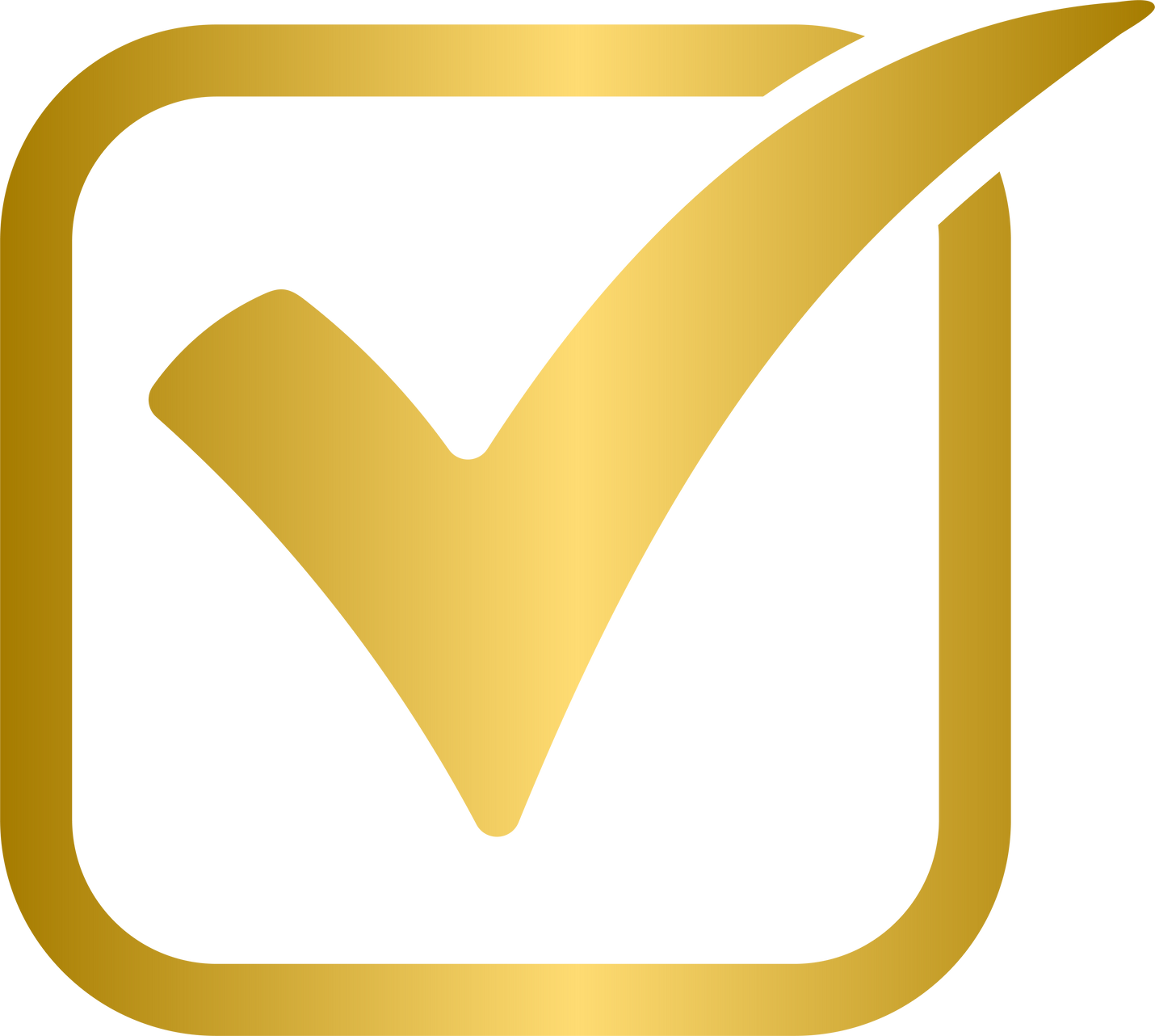 Gold check mark icon